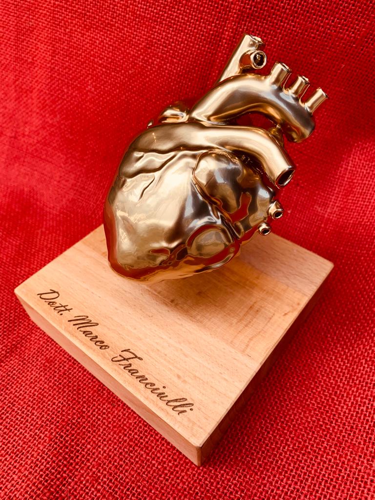 Cuore d'oro stampato in 3D